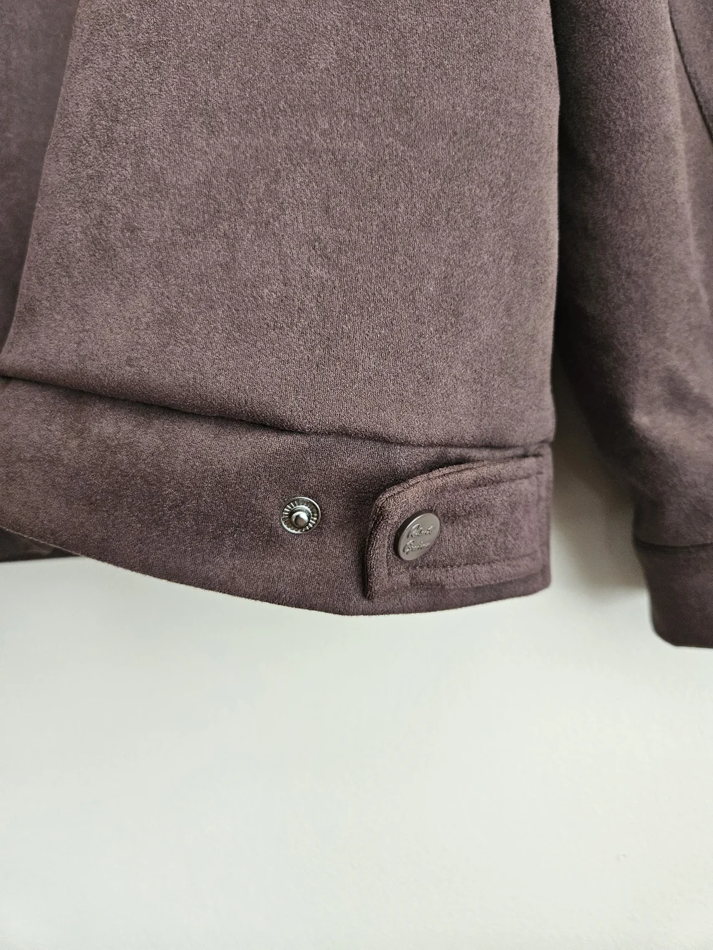 New Robert Graham Jacket Men's Faux Suede Zipper Stand-Up Collar -‎ Flaw